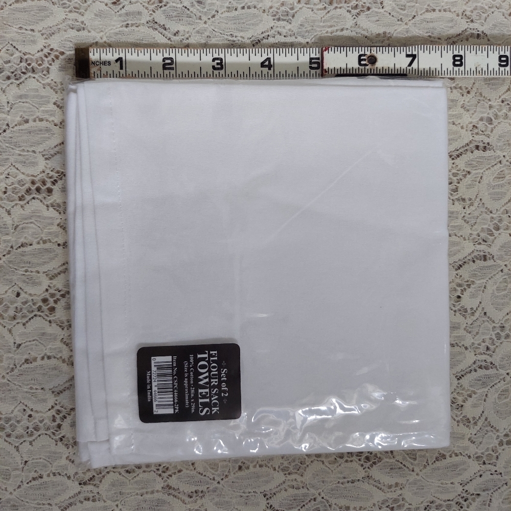 Ten Flour Sack Towels Plain White Dishtowels New in Package - Picture 7 of 9